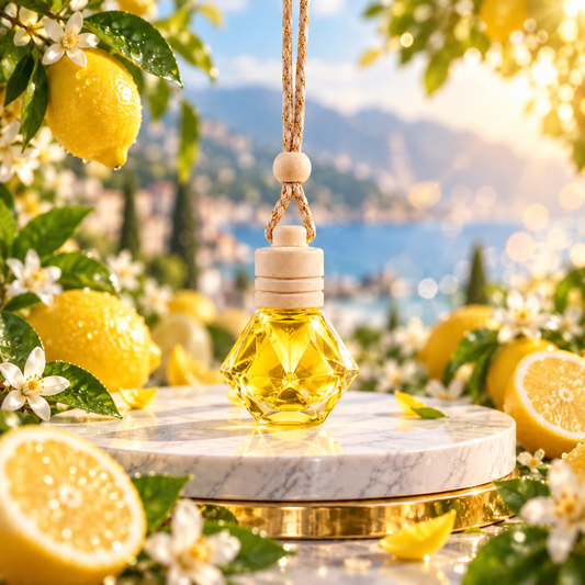 Luxury Car freshener - Alcohol-Free, Plant Based  - 10 ml FRESH LEMON | Lasts upto 45 days
